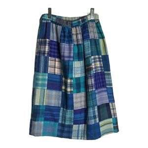 Vintage 60's Donald Davies Irish Wool Midi Skirt Patchwork Lined See Measurement